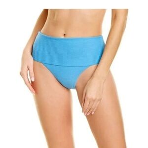 L*Space Womens Desi Bikini Bottom blue HIGH WAIST CORNFLOWER XS NWOT
